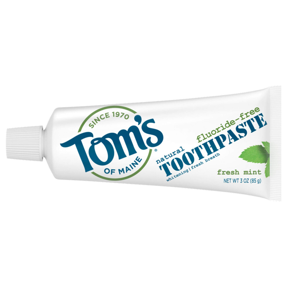 Tom's Of Maine Travel Size Fluoride-Free Fresh Mint Toothpaste 3 Oz. (Packaging May Vary)