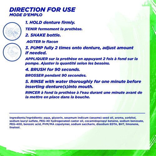 POLIDENT FRESH CLEANSE FOAMING DENTURE CLEANSER 125ML 1