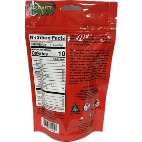 Cotton Mouth Candy Ανακούφιση Ξηροστομίας Sour Mix 3.3 Οζ (1 Σακούλα) 1