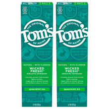 Tom's of Maine Natural Wicked Fresh! Fluorid-Zahnpasta Spearmint 4,7 oz. 2er-Pack