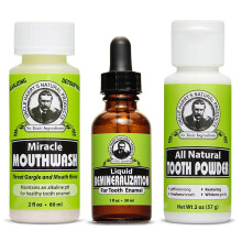 Uncle Harry's Natural Remineralization Kit for Tooth Enamel & Mineral - 3 Products Strengthen Weak Enamel & Correct Oral Care Issues (1 kit)