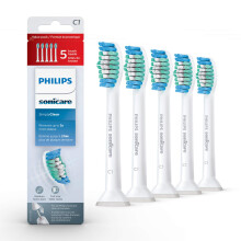 Cabezales de repuesto originales SimplyClean para cepillos de dientes Philips Sonicare (5 cabezales), color blanco, HX6015/03