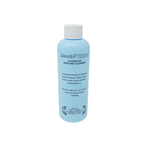 iSonic White CSDW01 Rensende Krystal til Tandproteser, 8OZ flaske
