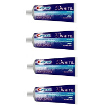 Crest 3D White Vivid Fluoreto Anticrie Pasta de dente Radiant Mint 0,85 onas tamanho de viagem (pacote com 4)