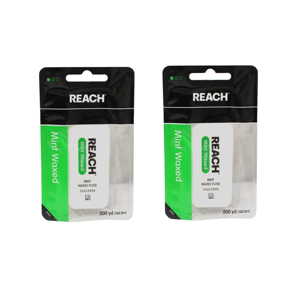 Ulottuvuus Reach Dental Floss Waxed Mint 200 Yard (Pack Of 2)