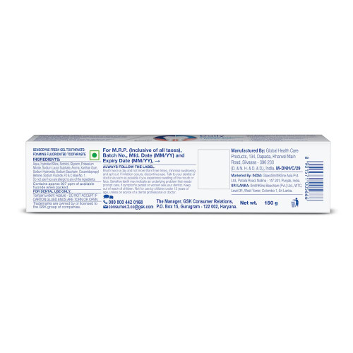 Sensodyne Sensodyne Sensitive Toothpaste - 150g FRESH GEL 1