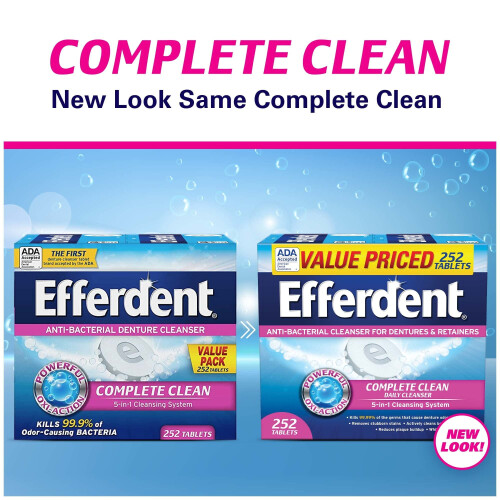 Efferdent fogsortisztt tablettk Complete Clean Tablets Multicolor 252 Count 1