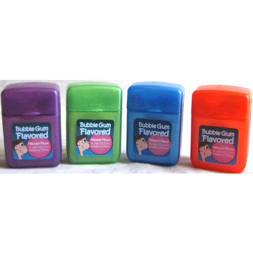 Plak Smacker Bubble Gum Flavored Floss 15 yds - 4-pack
