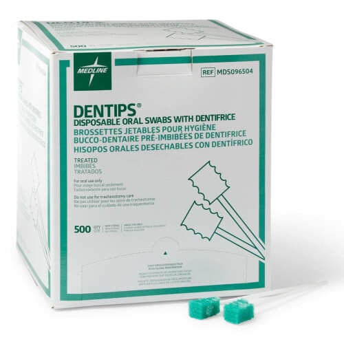 MEDLINE MDS096504 MDS096504H DenTips Στοματικά Σφουγγαράκια (Συσκευασία 10 τεμαχίων) 1