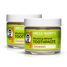 Dentifrice reminéralisant à la cannelle Uncle Harry's (lot de 2) | Dentifrice blanchissant naturel, rafraîchit l'haleine et renforce l'émail | De