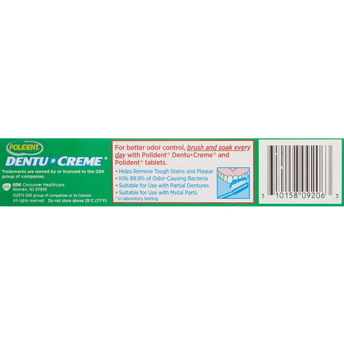 Polident Dentu Creme Denture Toothpaste  3.9 oz 2