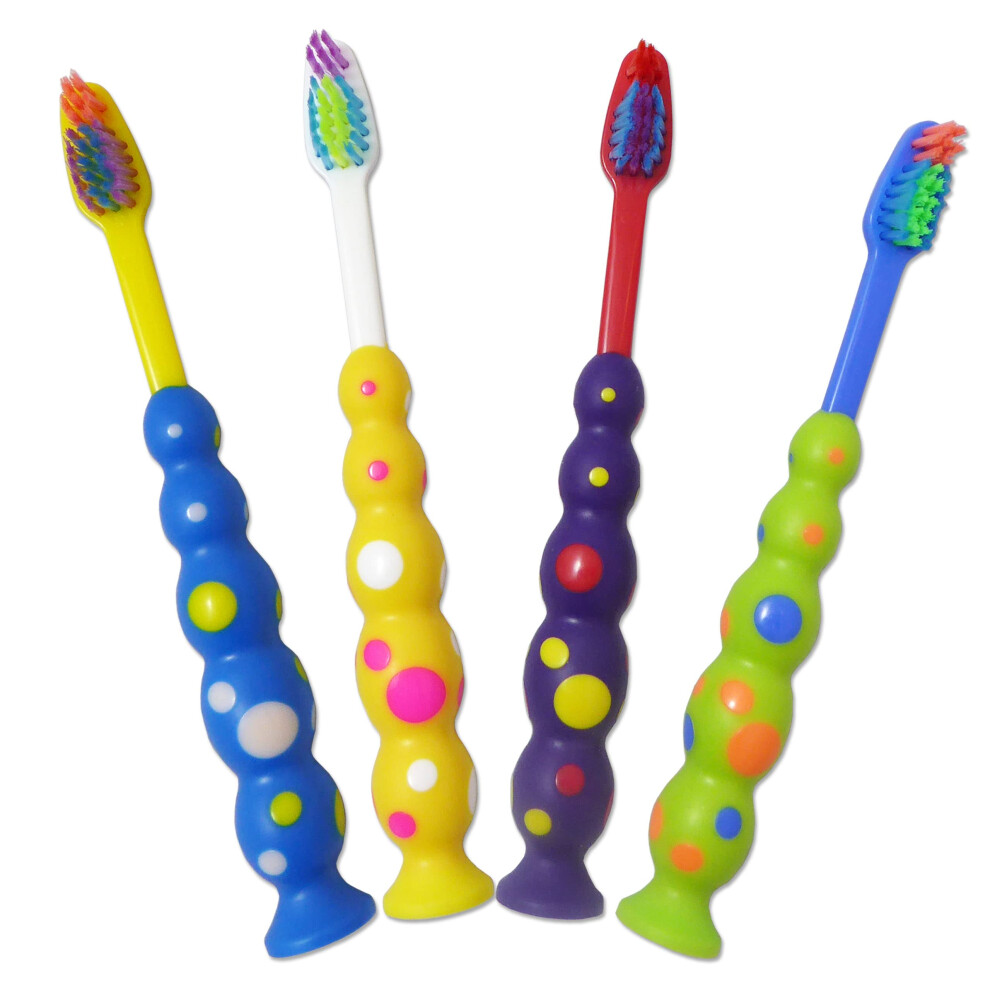 Watozo Dental Aesthetics Uk Childrens Toothbrushes Set Of 4 Sucker Brushes For Brushing Kids Teeth