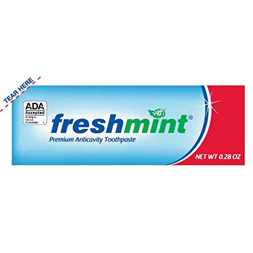 Freshmint 250 Packets of 0.28 oz. Single use Premium Anticavity Fluoride Toothpaste Packet (ADA Accepted) 1
