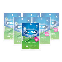 DenTek Easy Brush Interdentalreiniger, B   rsten f   r die Zahnzwischenr   ume, f   r eng anliegende Z   hne, Minzgeschmack, 16 St   ck (6er-Pack)