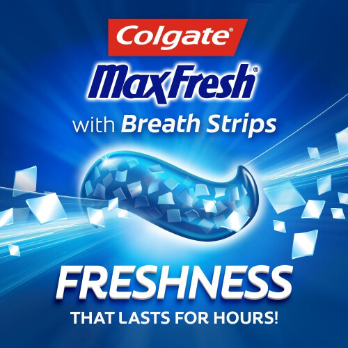 Colgate Colgate Max Fresh Toothpaste with Mini Breath Strips  Cool Mint - 7.6 Ounce (3 Pack) 2