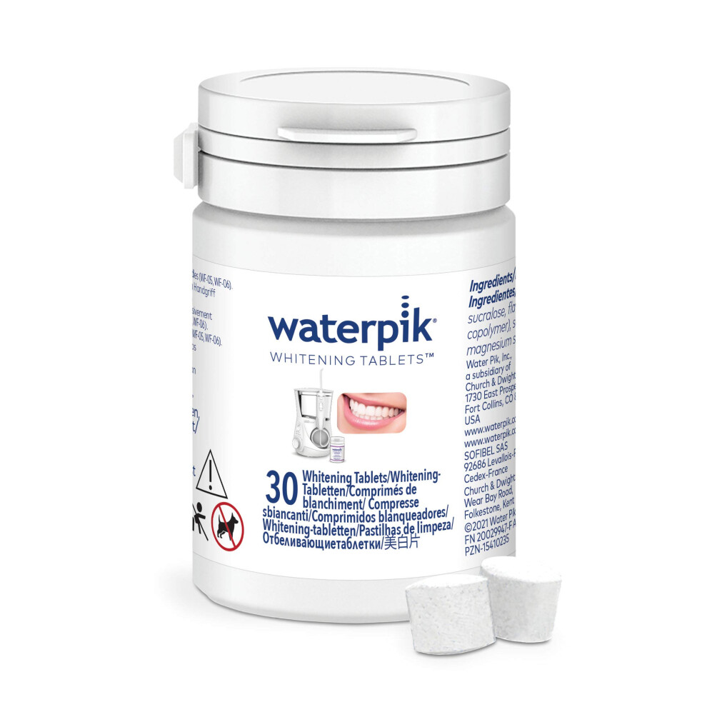Waterpik Fresh Mint Whitening Refill Tablets (30 Count) - For Use With Waterpik Boost Tip or Waterpik Whitening Water Flosser  Packaging May Vary  WT-