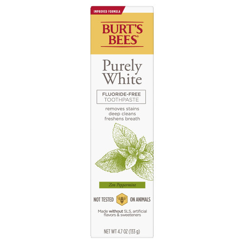 Burt's Bees  Toothpaste Fluoride Free Purely White Zen oz  Peppermint  4.7 Ounce