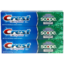 Pasta de dente completa com flor multibenefcios Crest - Clareamento extra e frescor avanado de escopo - 8,2 onas cada 3 contagens