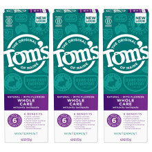 Tom's of Maine Whole Care natuurlijke tandpasta met fluoride Wintermint 4 Oz. 3-pack (verpakking kan vari?en)