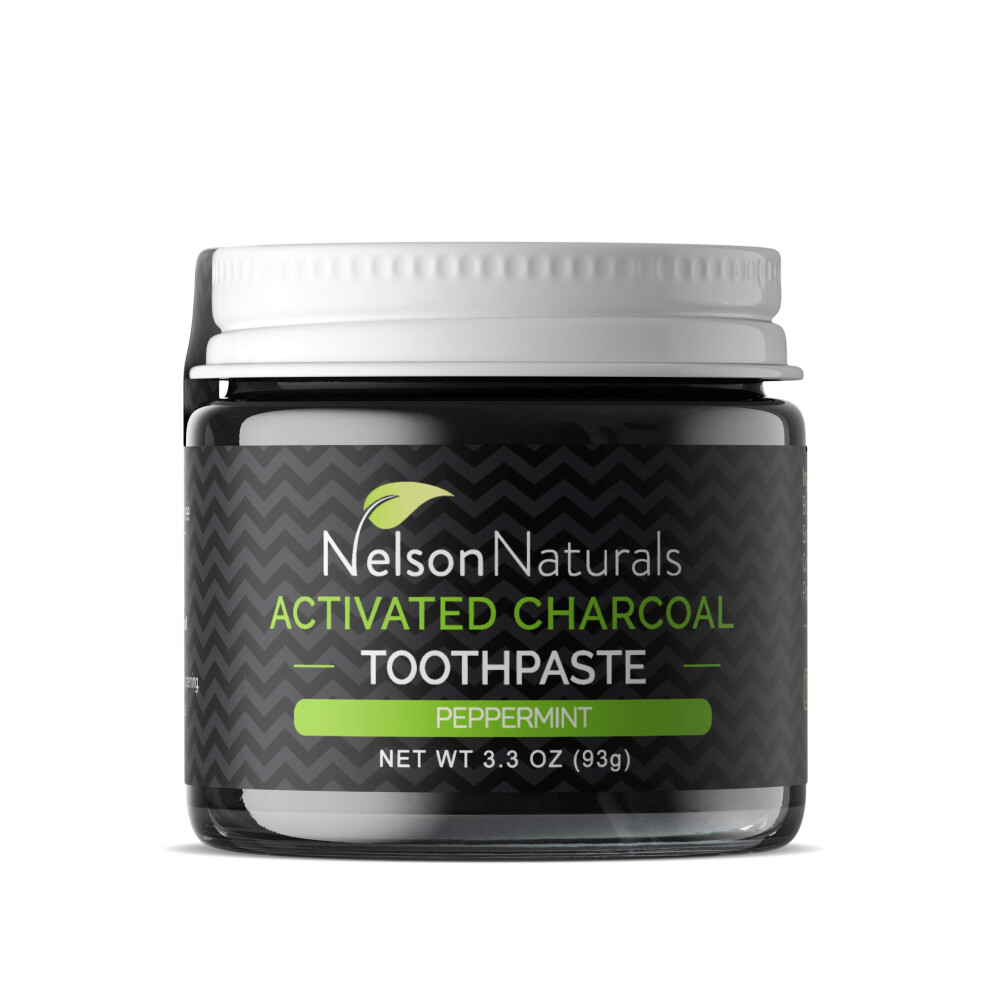 Nelson Naturals Activated Charcoal Tandpasta 3.3 Oz - Pepermunt-image