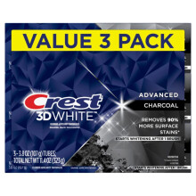 Crest 3D White Charcoal Whitening Toothpaste 3.8 Oz (Pack of 3)