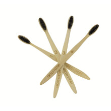 Biodegradable Eco-Friendly Charcoal Infused Bristle Bamboo Toothbrush - Pack of 4