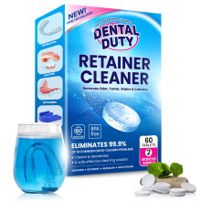 60 eenheden Retainer Cleaner en Prothese Reinigingstabletten - Verwijdert Plaque en Geuren