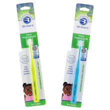 Brilliant barntandborste (2-5 r) Manuell tandborste fr smbarn runt huvud - olika frger 2-pack