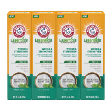 ARM & HAMMER Essentials Whiten & Strengthen fluoridetandpasta - 4 pakjes van 4,3 oz tubes verse munt - 100% natuurlijk zuiveringszout - fluoridetandp