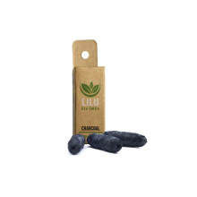 Organisk vegansk bambus kul tandtr?d X 3 Refill Pack af Lilu | Med tetr? og pebermynte essentielle olier | 3 x 100ft 33 m naturligt voksede | Mil