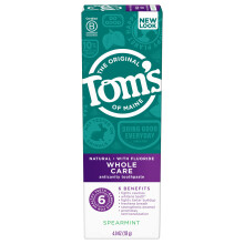 Tom's of Maine, Whole Care, Natürliche kariesvorbeugende Zahnpasta mit Fluorid, Grüne Minze, 4 oz (113 g)
