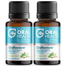 OraRestore Bad Breath Treatment for Adults Halitosis: Dentist Formulated Oral Rinse Concentrate Tooth Oil Liquid Toothpaste Fresh Breath Mouthwa