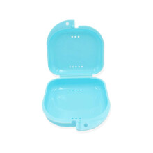 Orthodontic Retainer Case with Vent Holes - Light Blue