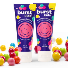 Burst Bubblegum Bonanza Kinder Zahnpasta mit Fluorid (4oz/2 Pack) | Tasting Smoothing Forching For Children & Toddlers | Antikavitt | Dye Free &