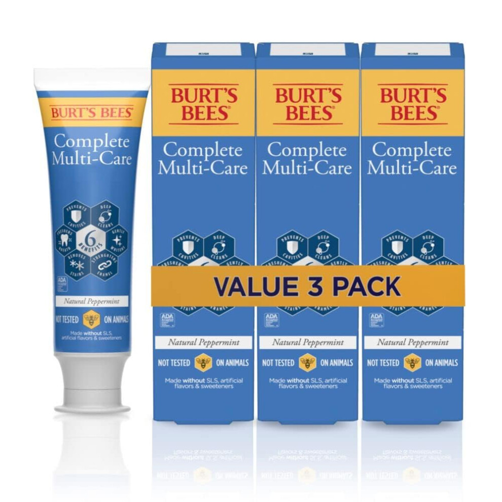 Burt's Bees Toothpaste Complete Multi Care  4.7 oz  Pack of 3