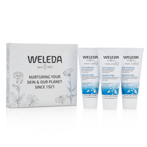 Weleda Οδοντόκρεμα με φυσικό αλάτι Weleda. 2,5 ουγγιές υγρού (συσκευασία των 3) 1