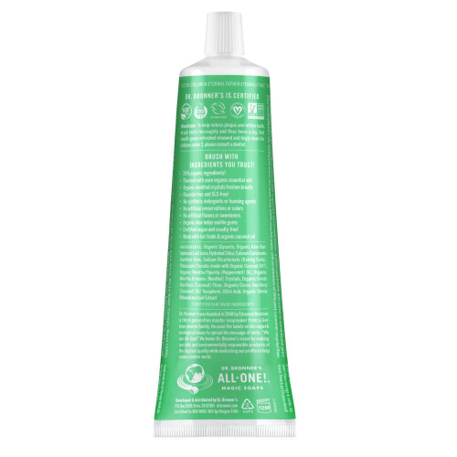 Dr Bronner's Dr. Bronners - All-One Toothpaste (Spearmint  5 Ounce  3-Pack) 1