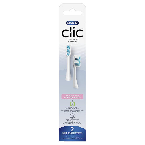 Oral-B Oral-B Clic Οδοντόβουρτσα Ευαίσθητης Καθαριότητας, Λευκή, 2 Τεμάχια (Συσκευασία 3) 1