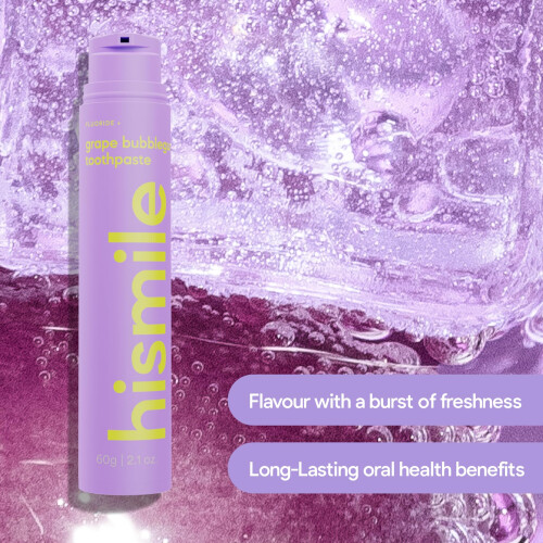 Hismile Grape Bubblegum Flavoured Fluoride Toothpaste 2