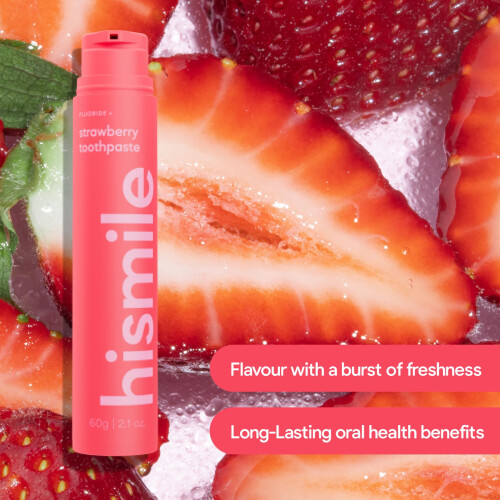 Hismile Strawberry Flavoured Fluoride Toothpaste 2