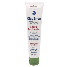 Zion Health ClayBrite White Mineral Toothpaste Natural Mint Flavor 4 oz 120 g
