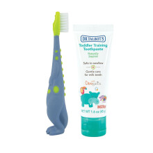 Dr. Talbot's Kleinkind-Trainingszahnbrste und natrliche Kinderzahnpasta mit Citroganix  1,6 oz  Fluoridfreie Zahnpasta und Kleinkindzahnbrste