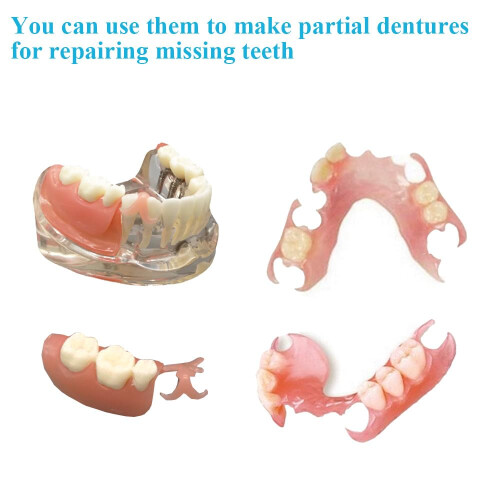 Denture Material Kit for Repair Missing Teeth or DIY Full Denture Fake Teeth 1