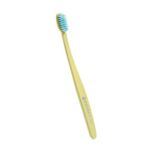 Cocofloss Cocobrush Ultra-Soft Manual Toothbrush Dentist-Designed Gentle on Gums Made from Recycled Plastic Limoncello Yellow