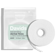 Davids Natural Toothpaste, Expandierendes Zahnseide-Nachfüllsystem + Nachfüllung, Minze, 2 Stück