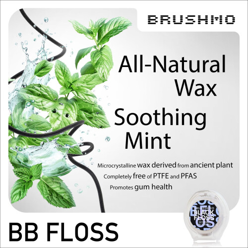 Brushmo Black Floss (BB Floss) - Fio Dental Mint Soothe, Expande e Remove Placa 2