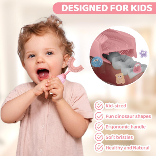 ZMRZ U-Shaped Toothbrush for Kids Ages 2-7 2
