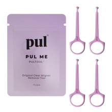 PUL-pakket van 4 herbruikbare Clear Aligner Removal Tool - Compatibel met Invisalign verwijderbare beugelhouders en trays - Eenvoudig te gebruiken ap