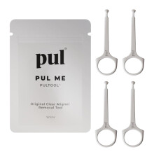 PUL-pakket van 4 herbruikbare Clear Aligner Removal Tool - Compatibel met Invisalign verwijderbare beugelhouders en trays - Eenvoudig te gebruiken ap
