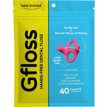 Hilo dental manos libres Gfloss - 40 unidades - Hilo dental f   cil de usar y discreto para adultos | Hilo dental port   til | Sin sabor | Hilo denta